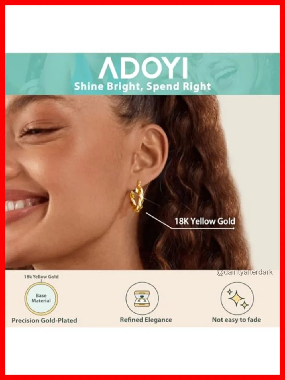 9 Pairs Gold Hoop Earrings Set, Twisted Huggie Hoop Earrings 18K Gold Plated,